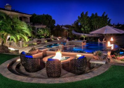 Custom Pool and Fire Pit