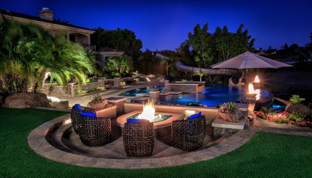 Custom Pool and Fire Pit